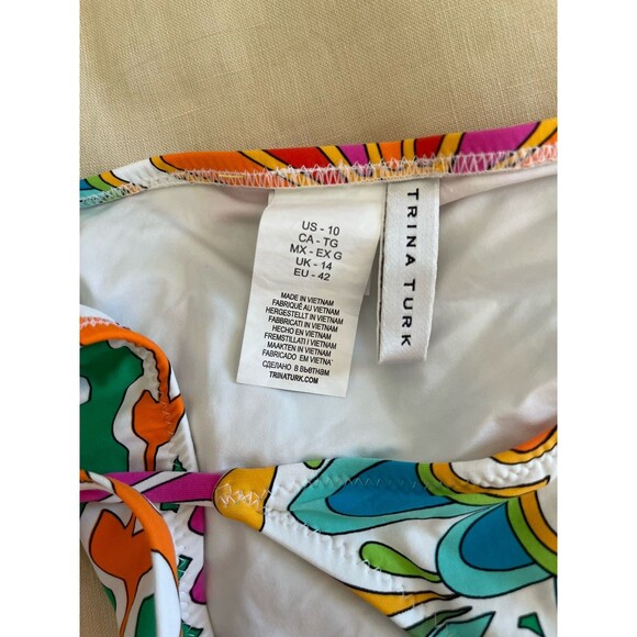 Trina Turk Tamarindo Bikini  Top &  Swim Bottom sz 10 - Picture 5 of 7